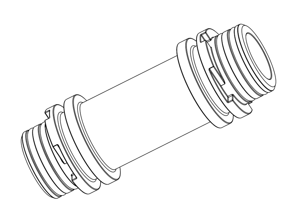 Line drawing of Aquamor fitting, system, union, part number 306034